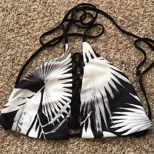 Reversible bathing suit top (black on other side)